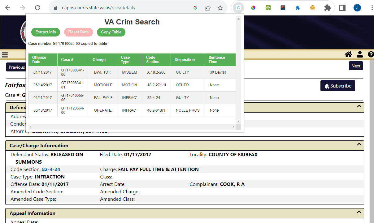 Crim Search